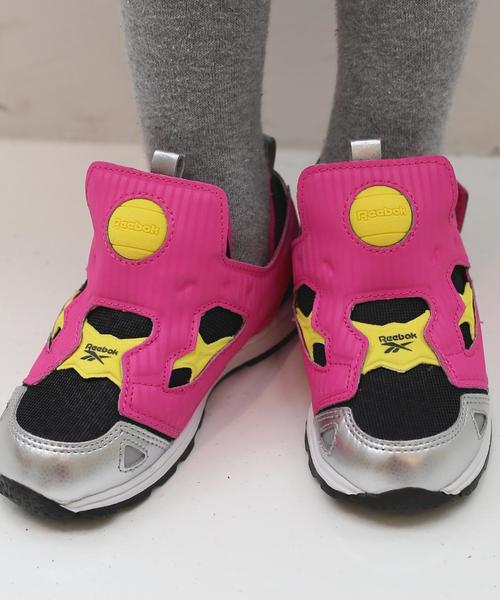 green label relaxing（グリーンレーベルリラクシング）の「「WEB限定」Reebokﾊﾞｰｻﾎﾟﾝﾌﾟﾌｭｰﾘ（スニーカー・キッズ・オレンジ/ピンク/ライトブルー/ライム・16cm/13cm/14cm/15cm）」の3枚目の写真