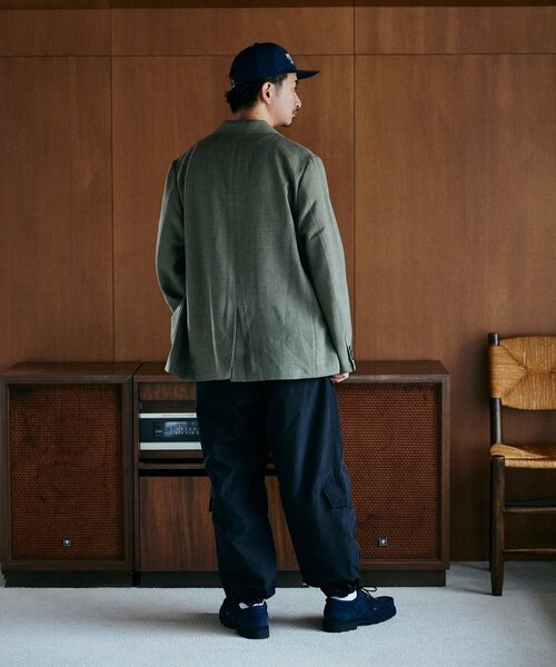 JOURNAL STANDARD relume（ジャーナルスタンダード　レリューム）の「LANATEC シャンブレー 2ボタンジャケット（テーラードジャケット・メンズ・ブラック/ベージュ/オリーブ・MEDIUM/LARGE）」の8枚目の写真