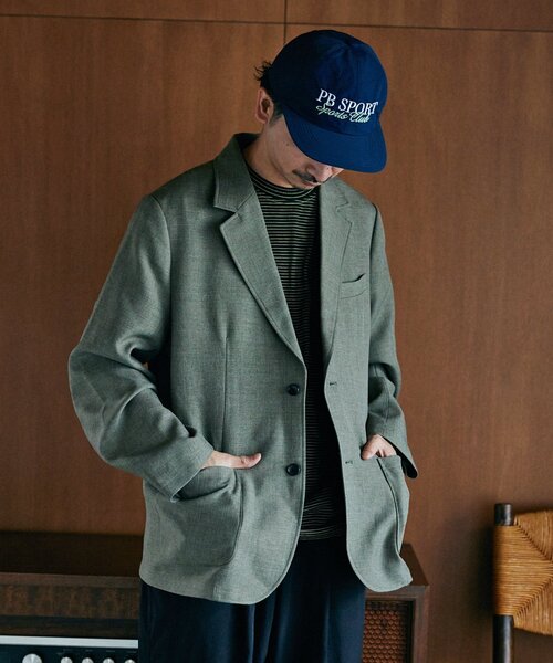 JOURNAL STANDARD relume（ジャーナルスタンダード　レリューム）の「LANATEC シャンブレー 2ボタンジャケット（テーラードジャケット・メンズ・ブラック/ベージュ/オリーブ・MEDIUM/LARGE）」の7枚目の写真