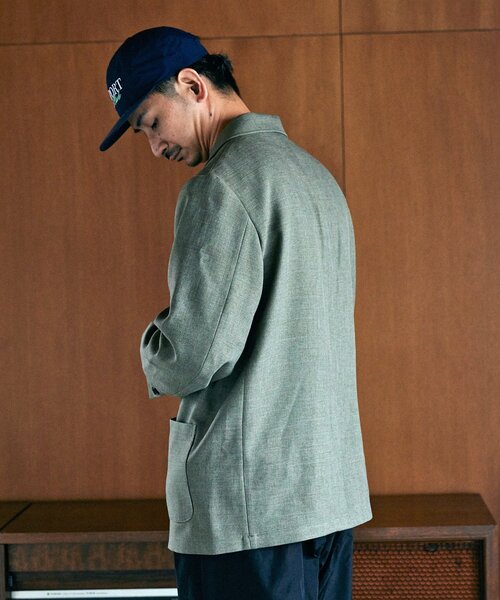 JOURNAL STANDARD relume（ジャーナルスタンダード　レリューム）の「LANATEC シャンブレー 2ボタンジャケット（テーラードジャケット・メンズ・ブラック/ベージュ/オリーブ・MEDIUM/LARGE）」の14枚目の写真