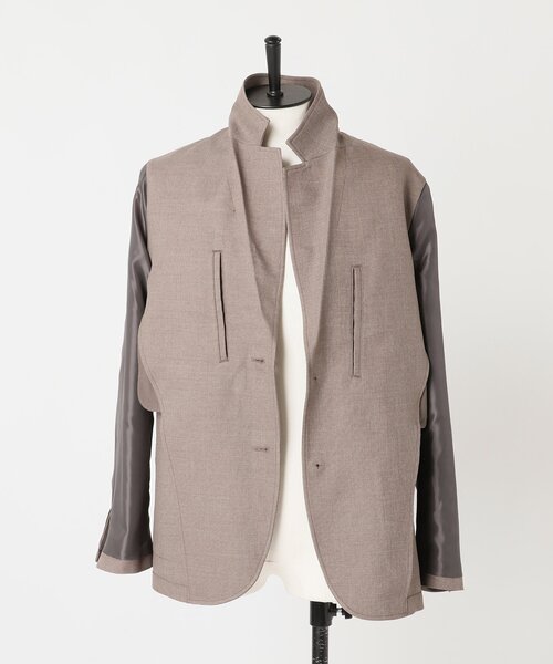 JOURNAL STANDARD relume（ジャーナルスタンダード　レリューム）の「LANATEC シャンブレー 2ボタンジャケット（テーラードジャケット・メンズ・ブラック/ベージュ/オリーブ・MEDIUM/LARGE）」の16枚目の写真