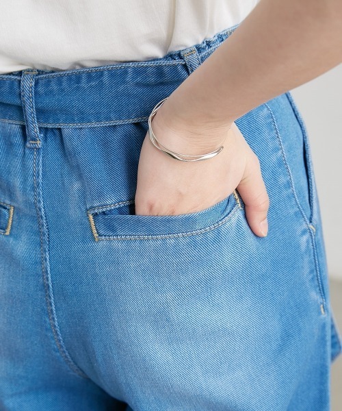 Petitjo（プッチージョ）の「小さいサイズ　Dカン共布ベルト付きワイドデニムパンツ　低身長さん・小柄女性(美人百花23年7月号掲載)（デニムパンツ・レディース・ブルー系/ネイビー系・PS(XS－S)/PS/PM/PL）」の8枚目の写真