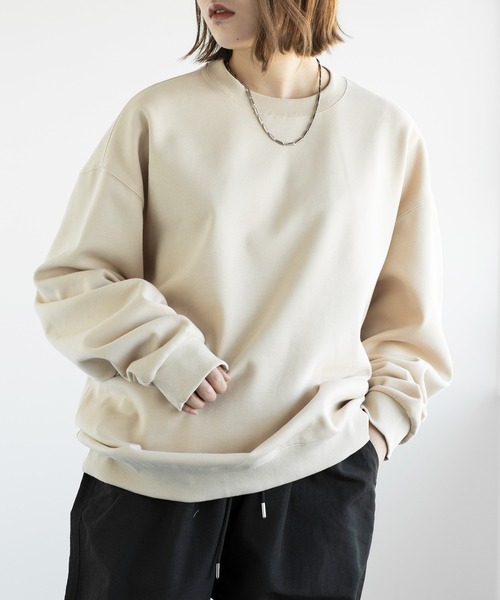 aimoha(アイモハ)の「aimoha men HEAVY COTTON BASIC SWEAT ベーシックスウェット(Tシャツ/カットソー・メンズ・ベージュ/ネイビー/パープル/グリーン/ブラック/チョコ・X-LARGE/XX-LARGE/XXX-LARGE/XXXX-LARGE)」の4枚目の写真
