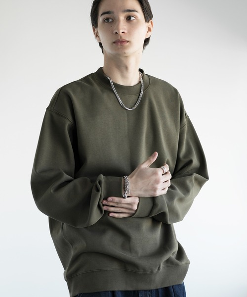 aimoha(アイモハ)の「aimoha men HEAVY COTTON BASIC SWEAT ベーシックスウェット(Tシャツ/カットソー・メンズ・ベージュ/ネイビー/パープル/グリーン/ブラック/チョコ・X-LARGE/XX-LARGE/XXX-LARGE/XXXX-LARGE)」の5枚目の写真