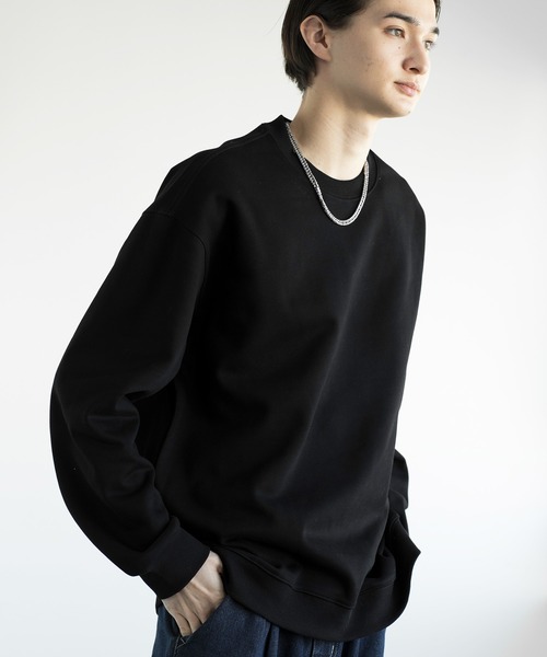 aimoha(アイモハ)の「aimoha men HEAVY COTTON BASIC SWEAT ベーシックスウェット(Tシャツ/カットソー・メンズ・ベージュ/ネイビー/パープル/グリーン/ブラック/チョコ・X-LARGE/XX-LARGE/XXX-LARGE/XXXX-LARGE)」の2枚目の写真