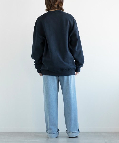 aimoha(アイモハ)の「aimoha men HEAVY COTTON BASIC SWEAT ベーシックスウェット(Tシャツ/カットソー・メンズ・ベージュ/ネイビー/パープル/グリーン/ブラック/チョコ・X-LARGE/XX-LARGE/XXX-LARGE/XXXX-LARGE)」の14枚目の写真