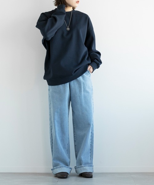 aimoha(アイモハ)の「aimoha men HEAVY COTTON BASIC SWEAT ベーシックスウェット(Tシャツ/カットソー・メンズ・ベージュ/ネイビー/パープル/グリーン/ブラック/チョコ・X-LARGE/XX-LARGE/XXX-LARGE/XXXX-LARGE)」の15枚目の写真