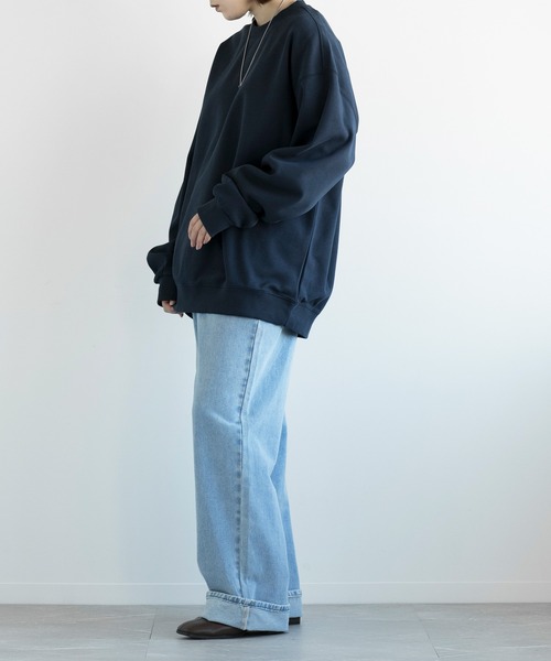 aimoha(アイモハ)の「aimoha men HEAVY COTTON BASIC SWEAT ベーシックスウェット(Tシャツ/カットソー・メンズ・ベージュ/ネイビー/パープル/グリーン/ブラック/チョコ・X-LARGE/XX-LARGE/XXX-LARGE/XXXX-LARGE)」の16枚目の写真