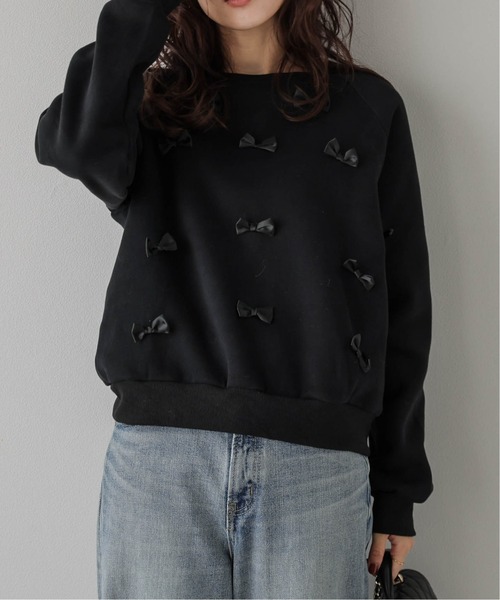 SUGAR BISKET(シュガービスケット)の「裏起毛リボンスウェット(スウェット・レディース・グレー/ブラック/ホワイト・フリー)」の12枚目の写真
