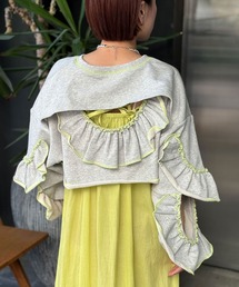 HELLO.SANFRANCISCO | 【HELLO.SANFRANCISCO/ハローサンフランシスコ】カットアウトフリルスウェット(スウェット)