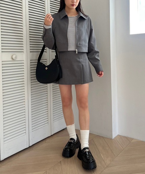 one after another NICE CLAUP(ワンアフターアナザーナイスクラップ)の「ボリュームタンク底ローファー(ローファー・レディース・ブラック/ブラック系その他・M/S/L)」の20枚目の写真