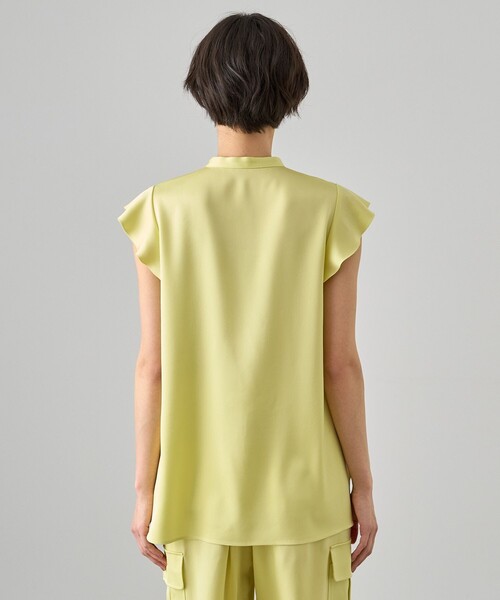 美品❇️ANAYI イエロー Vネック 長袖 とろみブラウス