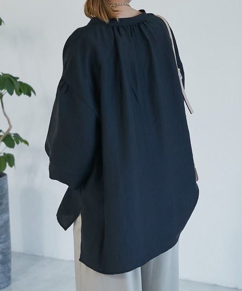 un dix cors(アンディコール)の「シアーツイルスキッパーシャツ(シャツ/ブラウス・レディース・ブラック/オフホワイト/グリーン・FREE)」の21枚目の写真