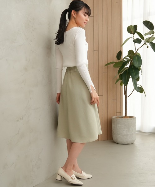 TRUDEA（トルディア）の「梅春スクエアランダムリブニット（ニット/セーター・レディース・ホワイト/ミント/ネイビー/ブルー・MEDIUM/LARGE）」の10枚目の写真