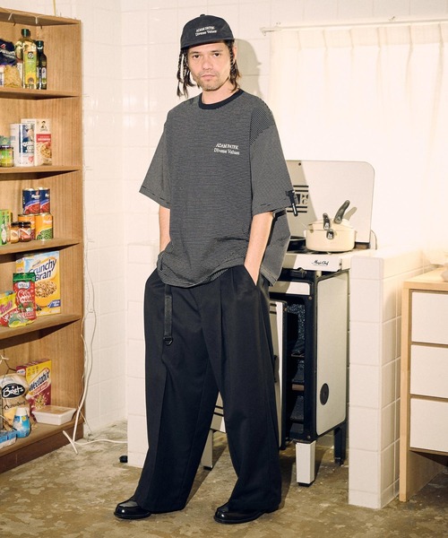 ADAM PATEK(アダムパテック)の「ADAMPATEK/thin stripes short sleeve/ボーダー半袖Tシャツ(Tシャツ/カットソー・メンズ・ネイビー系/ライトグレー系/ブラック系・2/1)」の11枚目の写真