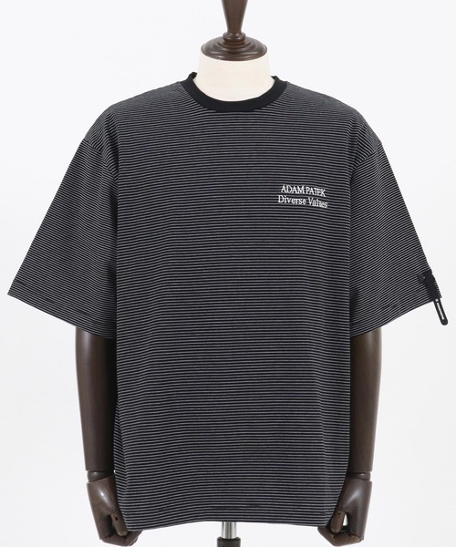 ADAM PATEK(アダムパテック)の「ADAMPATEK/thin stripes short sleeve/ボーダー半袖Tシャツ(Tシャツ/カットソー・メンズ・ネイビー系/ライトグレー系/ブラック系・2/1)」の19枚目の写真