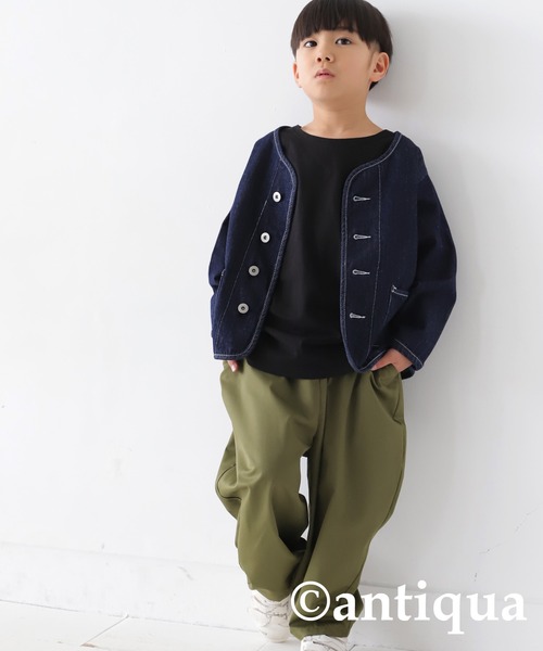 antiqua(アンティカ)の「配色ステッチタンクトップ(タンクトップ・キッズ・ブラック/ホワイト系その他/ホワイト/オレンジ/ブルー/杢グレー/ブラック×ホワイト・120/130)」の19枚目の写真