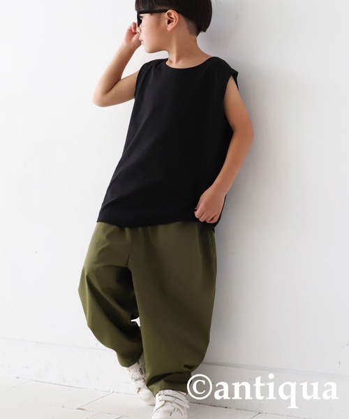 antiqua(アンティカ)の「配色ステッチタンクトップ(タンクトップ・キッズ・ブラック/ホワイト系その他/ホワイト/オレンジ/ブルー/杢グレー/ブラック×ホワイト・120/130)」の17枚目の写真