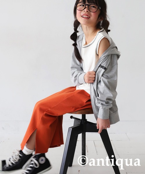 antiqua(アンティカ)の「配色ステッチタンクトップ(タンクトップ・キッズ・ブラック/ホワイト系その他/ホワイト/オレンジ/ブルー/杢グレー/ブラック×ホワイト・120/130)」の11枚目の写真