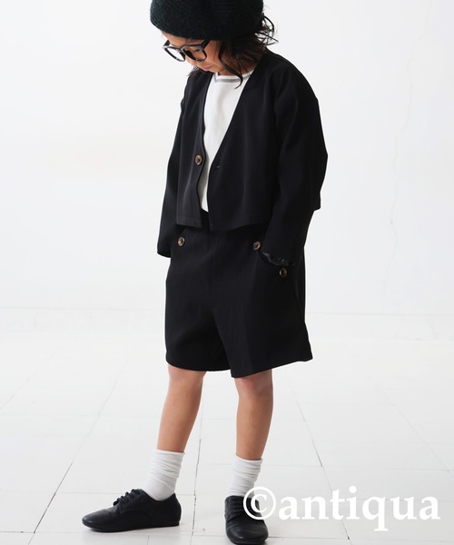 antiqua(アンティカ)の「配色ステッチタンクトップ(タンクトップ・キッズ・ブラック/ホワイト系その他/ホワイト/オレンジ/ブルー/杢グレー/ブラック×ホワイト・120/130)」の14枚目の写真