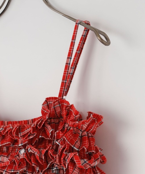 LOWRYS FARM(ローリーズファーム)の「INDIAISフリルキャミソール 112149(キャミソール・キッズ・レッド/ブルー・FREE)」の3枚目の写真