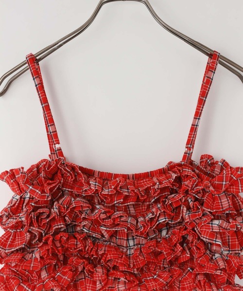 LOWRYS FARM(ローリーズファーム)の「INDIAISフリルキャミソール 112149(キャミソール・キッズ・レッド/ブルー・FREE)」の5枚目の写真