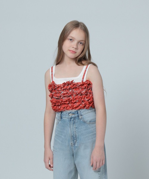 LOWRYS FARM(ローリーズファーム)の「INDIAISフリルキャミソール 112149(キャミソール・キッズ・レッド/ブルー・FREE)」の11枚目の写真