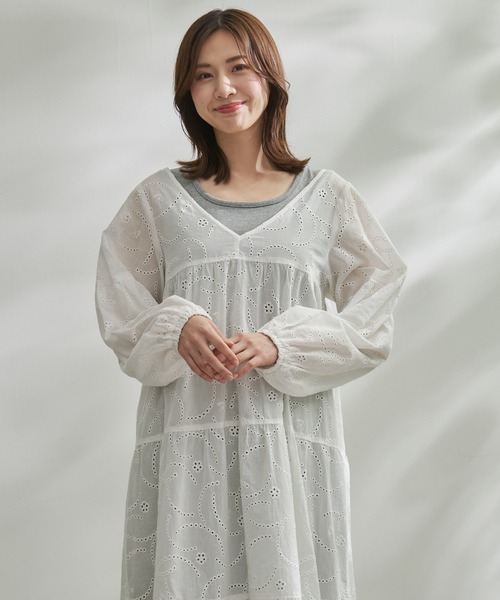 Arnold Palmer（アーノルドパーマー）の「インナーセット アンブレラ レース ワンピース（ワンピース・レディース・ブラック/ホワイト・L/M/S）」の12枚目の写真