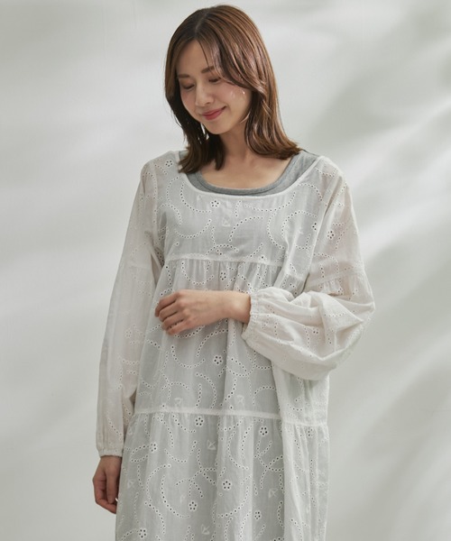 Arnold Palmer（アーノルドパーマー）の「インナーセット アンブレラ レース ワンピース（ワンピース・レディース・ブラック/ホワイト・L/M/S）」の16枚目の写真