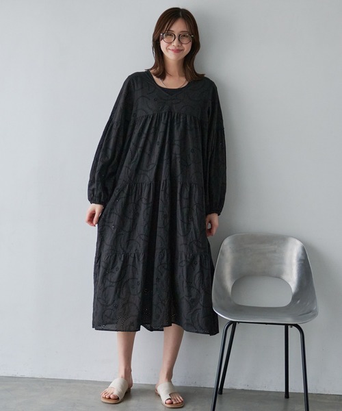 Arnold Palmer（アーノルドパーマー）の「インナーセット アンブレラ レース ワンピース（ワンピース・レディース・ブラック/ホワイト・L/M/S）」の19枚目の写真