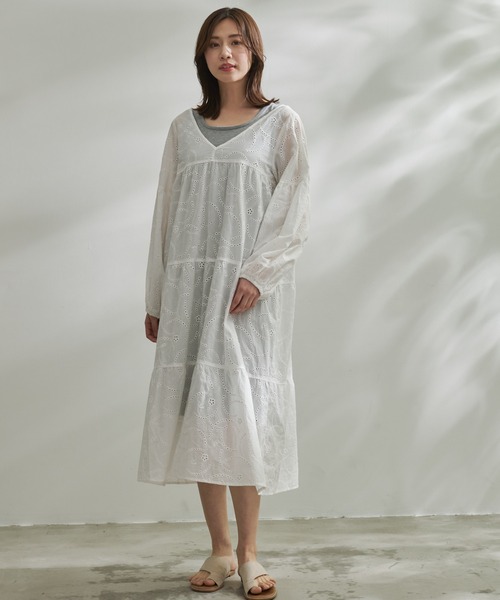 Arnold Palmer（アーノルドパーマー）の「インナーセット アンブレラ レース ワンピース（ワンピース・レディース・ブラック/ホワイト・L/M/S）」の9枚目の写真