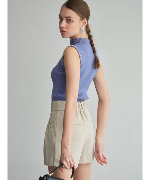 MERCURYDUO（マーキュリーデュオ）の「【セットアップ着用可】ツイルタックショートパンツ（その他パンツ・レディース・ベージュ/アイボリー/ブラック・SMALL/MEDIUM）」の9枚目の写真
