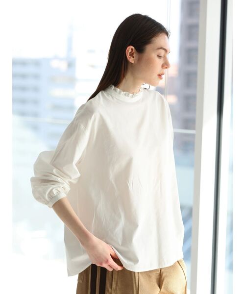 CRAFT STANDARD BOUTIQUE(クラフトスタンダードブティック)の「衿フリルブラウス(シャツ/ブラウス・レディース・その他14/オフホワイト/ベージュ・FREE)」の4枚目の写真