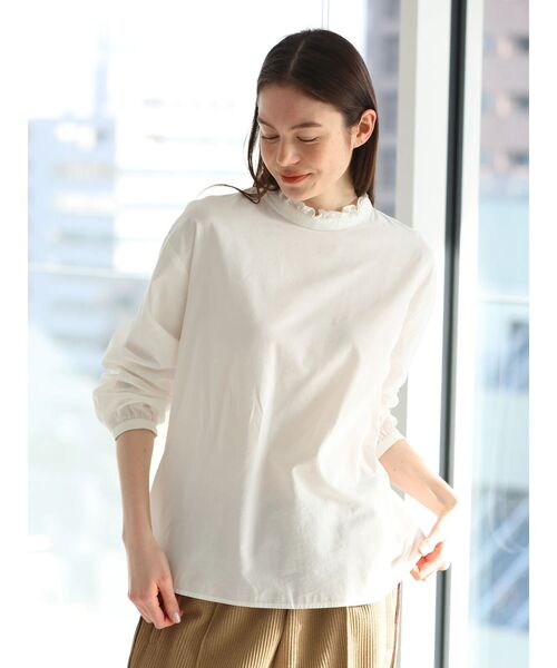 CRAFT STANDARD BOUTIQUE(クラフトスタンダードブティック)の「衿フリルブラウス(シャツ/ブラウス・レディース・その他14/オフホワイト/ベージュ・FREE)」の5枚目の写真