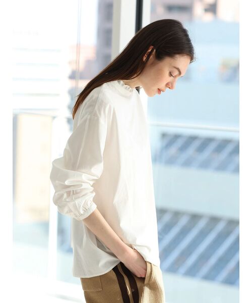 CRAFT STANDARD BOUTIQUE(クラフトスタンダードブティック)の「衿フリルブラウス(シャツ/ブラウス・レディース・その他14/オフホワイト/ベージュ・FREE)」の6枚目の写真