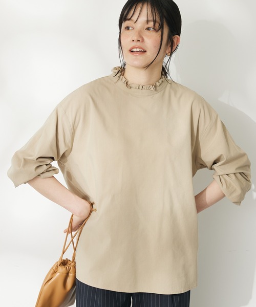 CRAFT STANDARD BOUTIQUE(クラフトスタンダードブティック)の「衿フリルブラウス(シャツ/ブラウス・レディース・その他14/オフホワイト/ベージュ・FREE)」の1枚目の写真