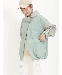 Samansa Mos2 | 【撥水加工】フード取り外し2WAYマウンパー(ブルゾン)