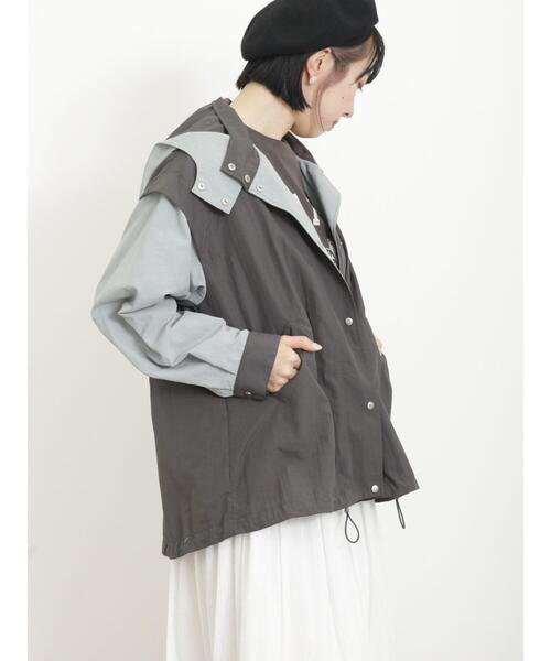 Samansa Mos2（サマンサ モスモス）の「【撥水加工】フード取り外し