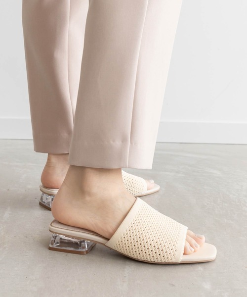 RANDA(ランダ)の「【SUSTAINABLE】ニットサンダル(サンダル・レディース・ブラック/ベージュ/グレー/アイボリー・L/M/S/LL)」の2枚目の写真