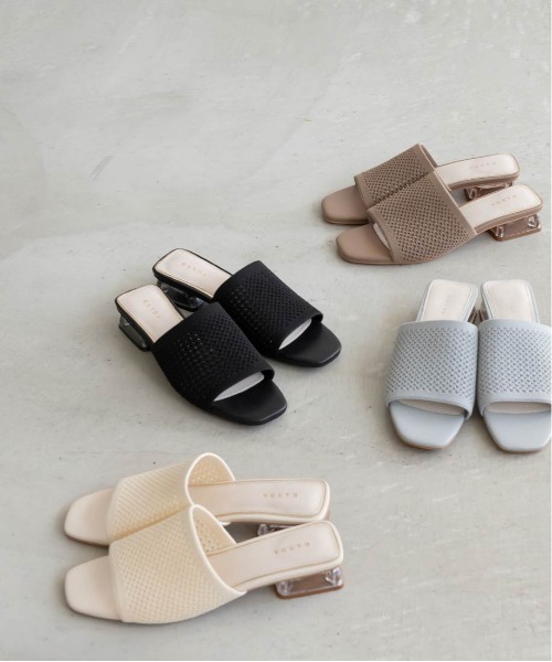 RANDA(ランダ)の「【SUSTAINABLE】ニットサンダル(サンダル・レディース・ブラック/ベージュ/グレー/アイボリー・L/M/S/LL)」の5枚目の写真