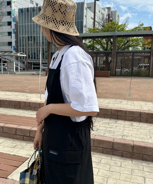 THOUSAND MILE（サウザンドマイル）の「[THOUSAND MILE/サウザンド マイル] 別注 ドローコード付きジャンパースカート（ジャンパースカート・レディース・ブラック/カーキ/オリーブ・F）」の18枚目の写真