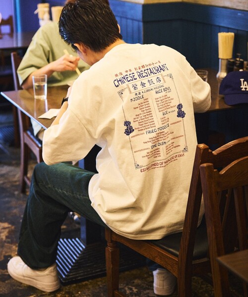 FREAK'S STORE（フリークスストア）の「限定展開 紫金飯店×FREAK'S STORE 別注 ビッグシルエット バックプリント クルーネックTシャツ/中華/チャイナデザイン（Tシャツ/カットソー・メンズ・ホワイト/ミント/スミクロ・SMALL/MEDIUM/LARGE）」の20枚目の写真