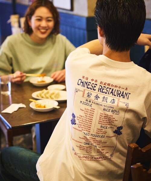 FREAK'S STORE（フリークスストア）の「限定展開 紫金飯店×FREAK'S STORE 別注 ビッグシルエット バックプリント クルーネックTシャツ/中華/チャイナデザイン（Tシャツ/カットソー・メンズ・ホワイト/ミント/スミクロ・SMALL/MEDIUM/LARGE）」の19枚目の写真