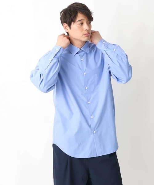 a.v.v(アーヴェヴェ)の「【イージーケア】ワイドシルエットシャツ(シャツ/ブラウス・メンズ・ダークインディゴブルー/ホワイト・46/48)」の11枚目の写真