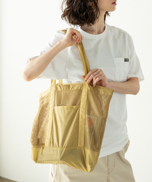 United Athle(ユナイテッドアスレ)の「ライトナイロン リップストップ フロントポケット メッシュ トートバッグ 13L 大容量 秋 秋服 2026年秋冬(トートバッグ・メンズ・ブラック/サンドベージュ/オリーブ・FREE)」の2枚目の写真