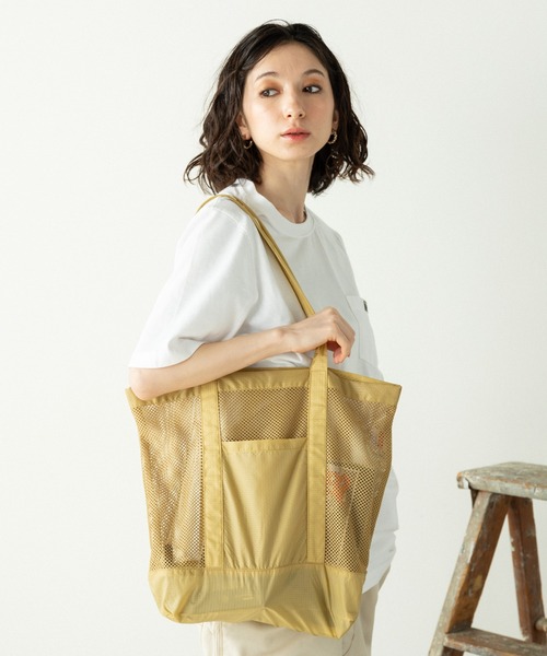United Athle(ユナイテッドアスレ)の「ライトナイロン リップストップ フロントポケット メッシュ トートバッグ 13L 大容量 秋 秋服 2026年秋冬(トートバッグ・メンズ・ブラック/サンドベージュ/オリーブ・FREE)」の19枚目の写真