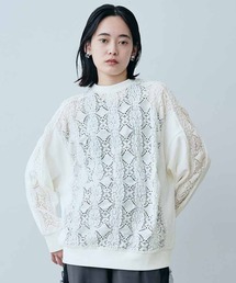 ＭＥＤＥ１９Ｆ　レース遣いのコンビスウェットプルオーバー