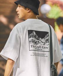 ヘビーウェイトファンクショナルファブリック ビッグシルエット バックプリントクルーネック半袖Tシャツ / 抗菌・防臭【THE CRAFT CREW PRODUCTS】