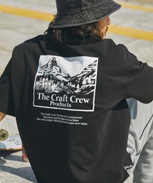 ヘビーウェイトファンクショナルファブリック ビッグシルエット バックプリントクルーネック半袖Tシャツ / 抗菌・防臭【THE CRAFT CREW PRODUCTS】