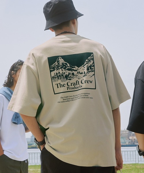 THE CRAFT CREW PRODUCTS(ザクラフトクループロダクツ)の「ヘビーウェイトファンクショナルファブリック ビッグシルエット バックプリントクルーネック半袖Tシャツ / 抗菌・防臭【THE CRAFT CREW PRODUCTS】(Tシャツ/カットソー・メンズ・ダークグリーン/ダークネイビー/ホワイト系/チャコール/ブラック系/ブラック/ダークブラウン/グレイッシュベージュ/ブルー/オフホワイト/アッシュグレー/ブラック系2/グレー系/ベージュ系/ホワイト系2・S/L/M)」の11枚目の写真